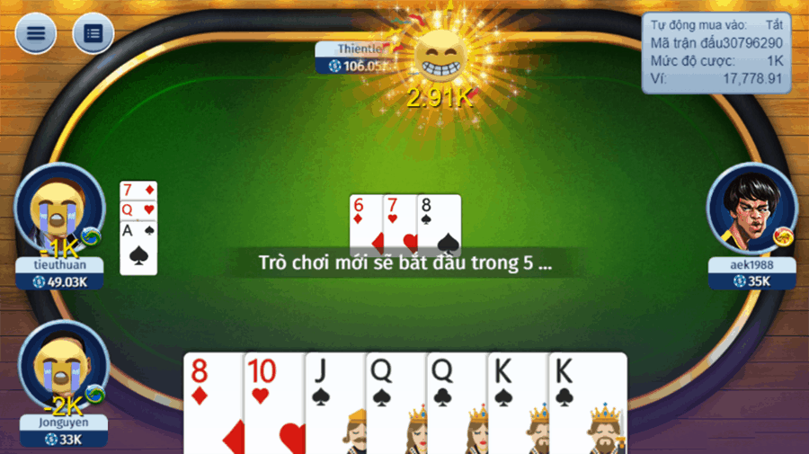 Kinh nghiệm khác khi chơi game bài online tiến lên miền Bắc online